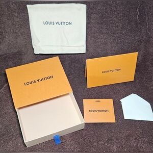 Louis Vuitton Key Charm Wallet Box Dust Bag Receipt Holder Card Envelope Bundle